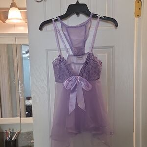 Frederick's of Hollywood Lavender Lace Chemise